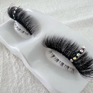RHINESTONES SPIKEY CURLY WISPY STRIP LASHES - MIMICS EYELASH EXTENSIONS LOOK AND They AFFORDABLE natural lash extension Cosmetic Makeup