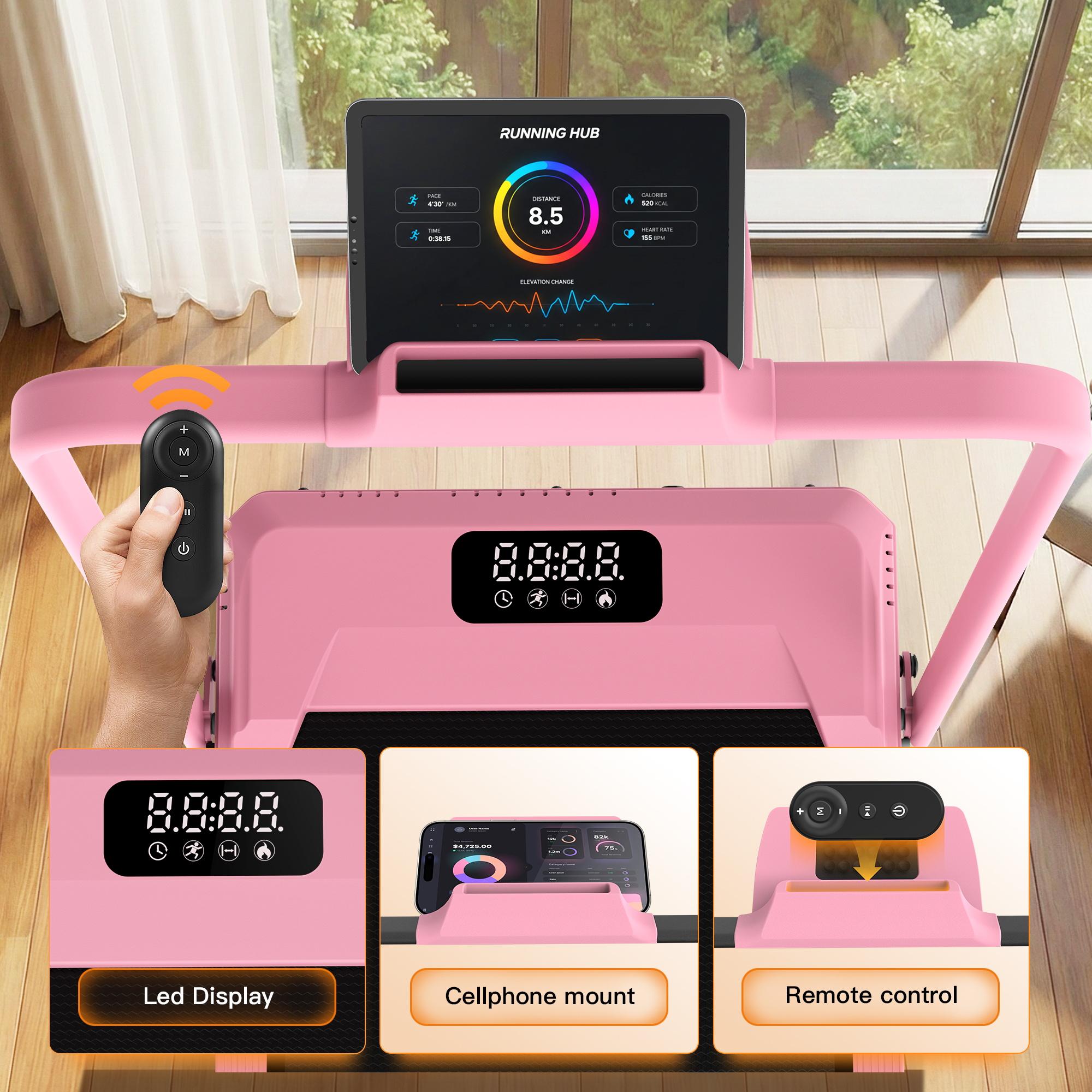 Foldable Under Desk Treadmill 3.5HP | Compact Home Gym Equipment Walking Pad | 400lbs Capacity Office Treadmill with Shock Absorption | Perfect for Home Office Workout