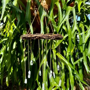 Cottagecore Fairycore Crystal Wreath Mobile