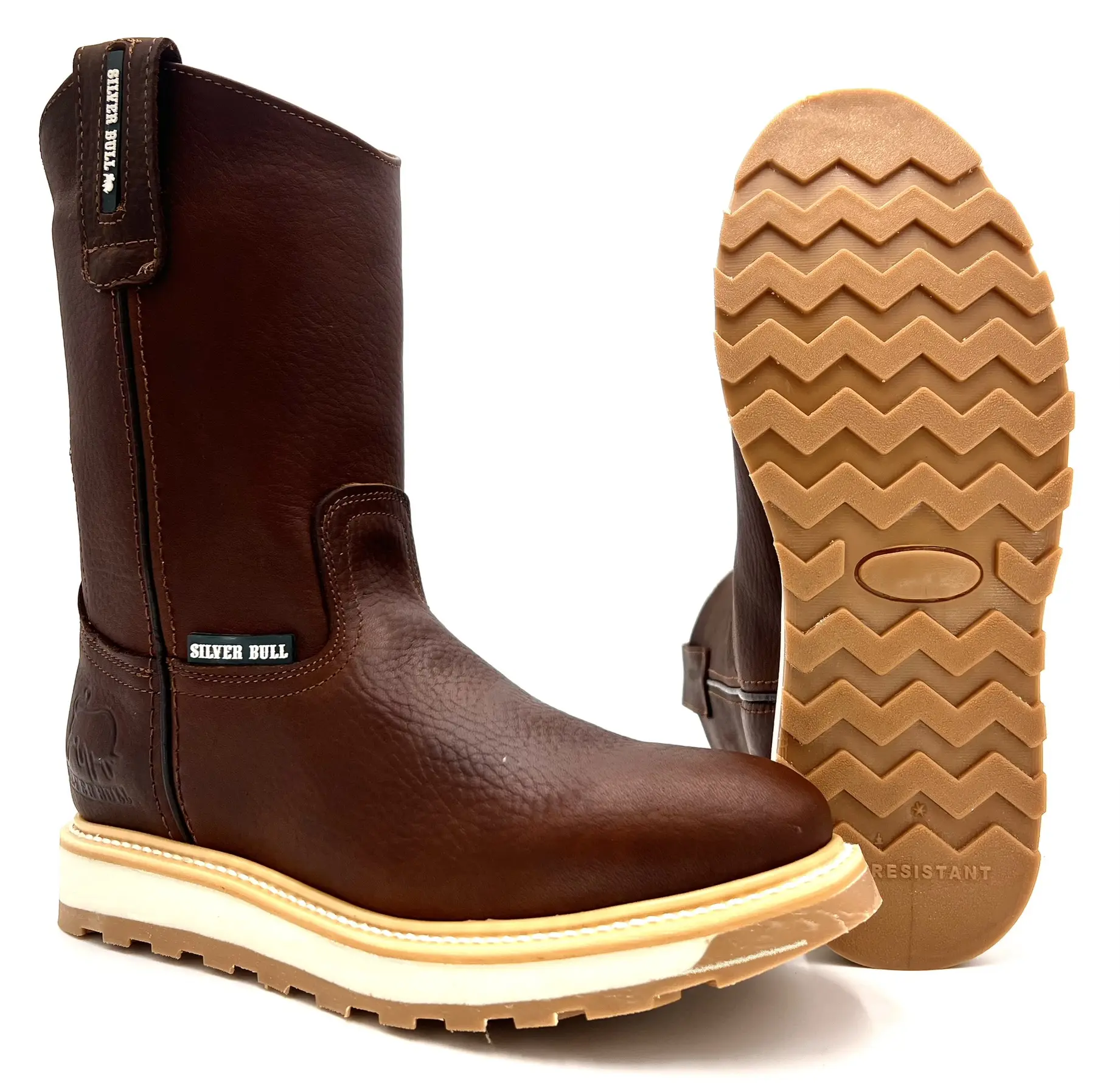 Silver Bull Work Boots Double Density Sole Goodyear Welt Construction Leather Footwear Walking Shoes Comfort Bota SB-2020 Closed