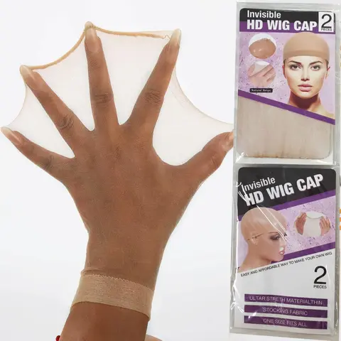 HD Wig Cap Transparent Stocking Wig Caps for Women Lace Front Wig Invisible Thin Nylon Cap one