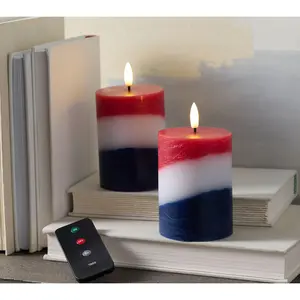 Home Reflections S/2 Color Wave 5" Flameless Candles