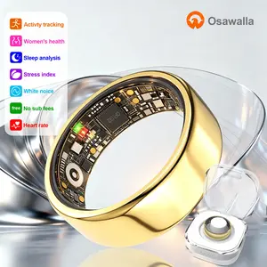 Smart Ring for Women Men,Fitness Tracker Ring,Sleep Tracker,Meditation Assistance,Heart Rate,Blood Oxygen,Step Tracker,No Subscription Fee,IP68 Waterproof Smart Ring for iphone&Android。