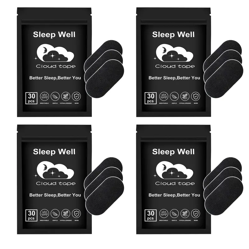 Cloud tape Mouth Tape 120/60/30 Strips 4/2/1-Month Supply Hypoallergenic Adhesive Gentle Ultra Breathable Stop Snoring Sleep Tape Sports Accessory Black and Pink