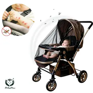 [Buy 1 Get 1 Free] MilaMini Baby Stroller Mosquito Net - Stroller Accessories, Durable Bug Net Mesh Protection for Bassinets, Cradles, Playards, Pack N Plays & Portable Mini Cribs | Breathable Universal Fit Insect Barrier (Black) #SummerVibes