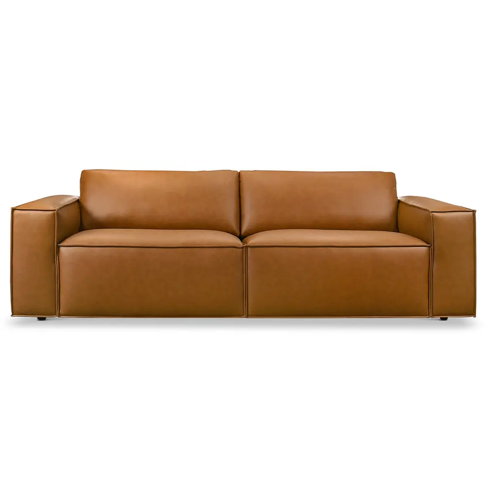 Huxley Cognac Vegan Leather Sofa Huxley Cognac Vegan Leather Sofa