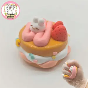 strawberry rabbit cake handmade soft toy