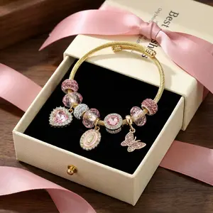 Exquisite Our Lady of Guadalupe Pink Heart Butterfly Bracelet - Premium Alloy Catholic Bangle, Faith Wear Jewelry, Virgin Mary Religious Accessory, Mother's Day Gift 2, Birthday Gift Ideas, Fast USA Shipping