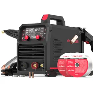 YESWELDER MIG-140DS-PRO Gas Gasless MIG Welder 140Amp | Synergic MIG Control, Dual Volts 110/220V & Large Digital Display | Gas/Flux Core/Lift TIG/Stick 4-in-1 Welding Machine