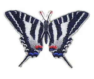 Custom and Unique Amazing Colorful Butterflies [Zebra Swallowtail] Embroidered Iron On/Sew Patch (5.5" x 2.92") Made in USA]