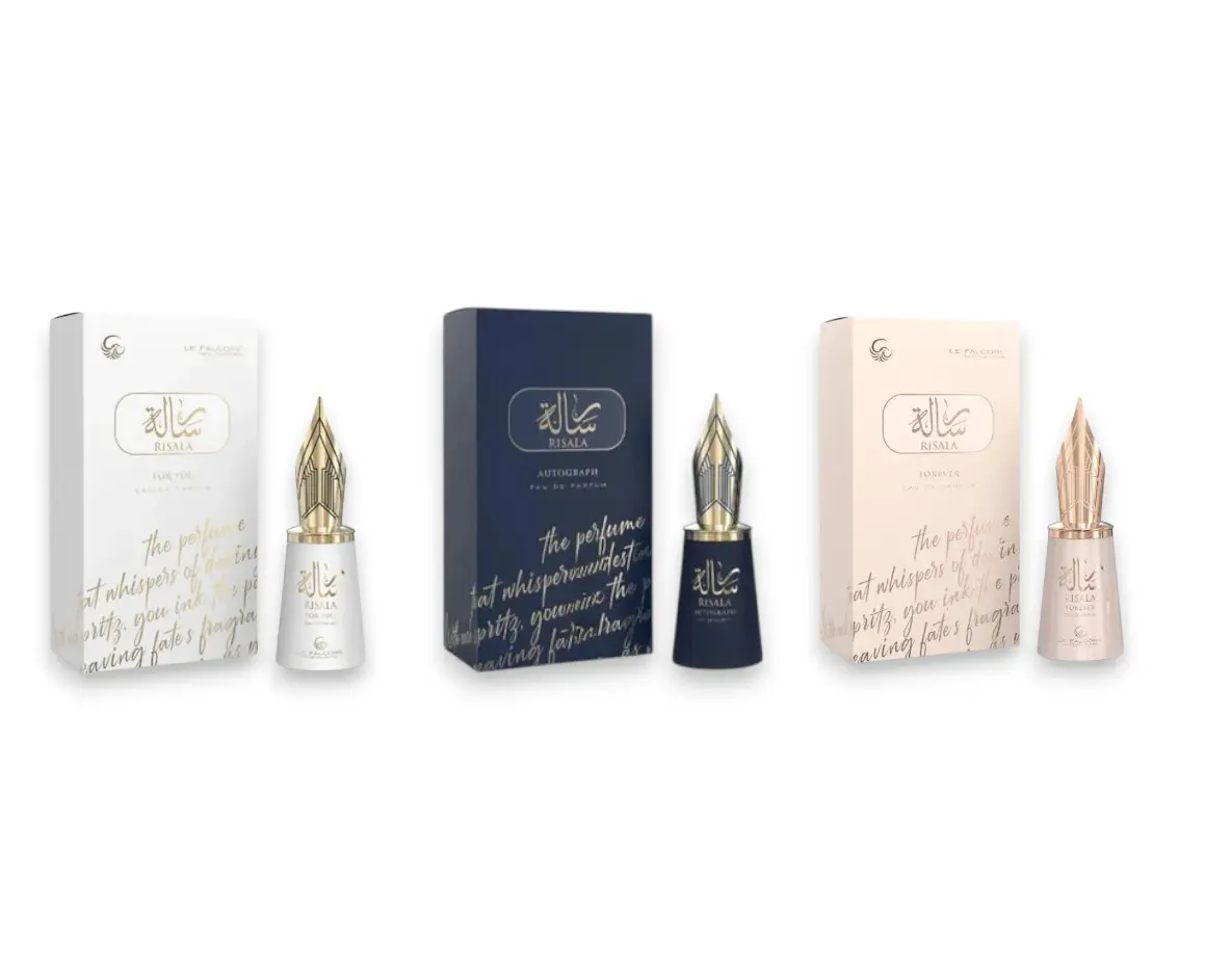 Le Falcone Bundle | Risala | For You + Autograph + Forever | Unisex Fragrance | 100 ML - 3.4 OZ | Eau De Parfum | Pink Pepper - Coriander & Orange Blossom