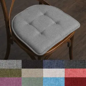 Sweet Home Collection U-Shaped Memory Foam No Slip Back 16 x 17 Chair Pad Cushion 2 4 6 or 12 Pack Universal Fit Indoor