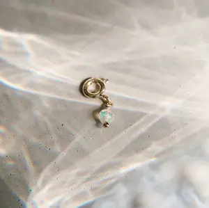 Natural October Birthstone Opal Crystal Charms - Jewelry Accessories