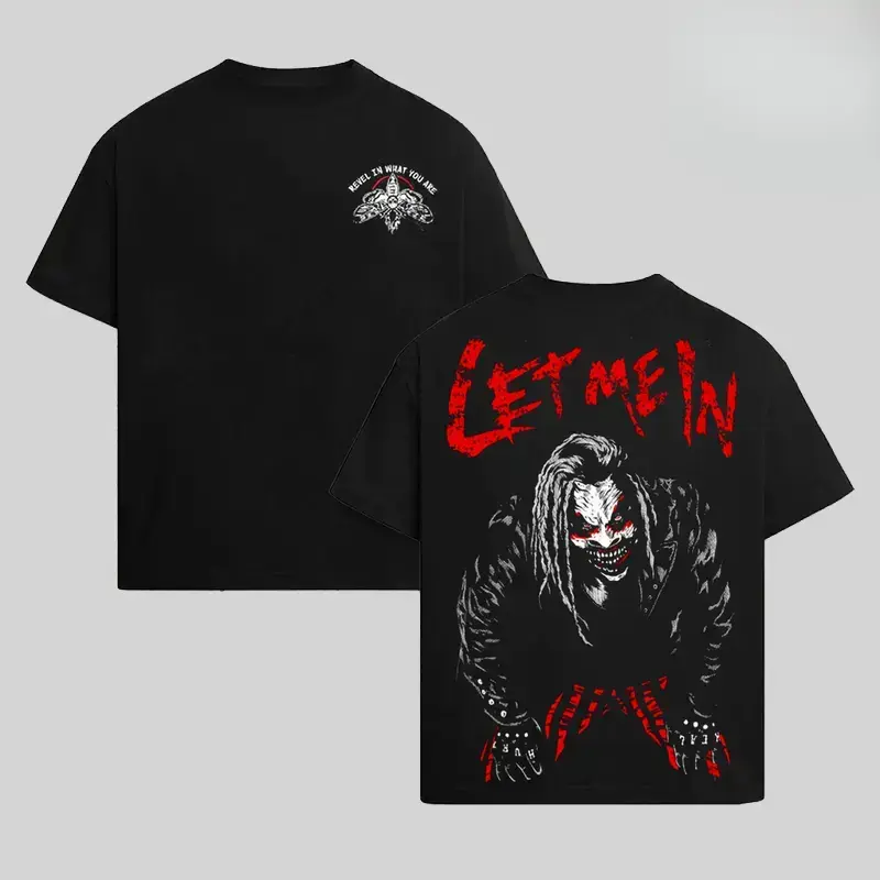 [ 🎉 Sale Up To 50%] [WWE] Bray Wyatt The Fiend Let Me In Graphic T-Shirt WWE Horror Wrestling Tee, Dark Gothic Streetwear Shirt, Vintage Style Oversized Tee, Pro Wrestling Fan Merch, Wrestling Fans Gift Unisex, WWE Event Outfit