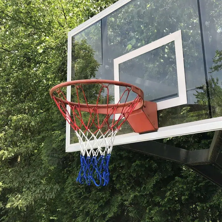 Heavy Duty Basketball Net, Professional Quality Nylon (Red White and Blue)