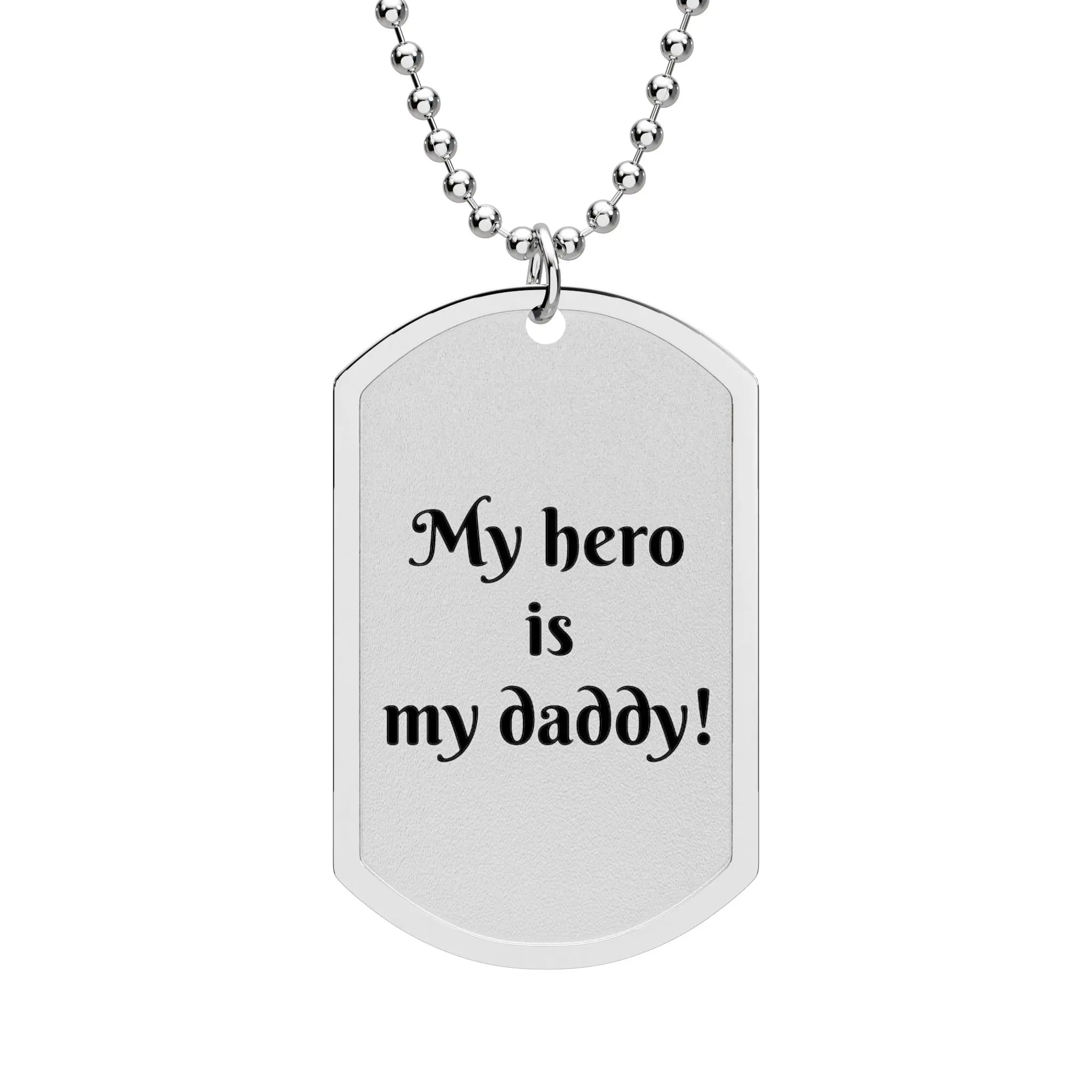 Custom Engraved Dog Tag Necklace — "Print it your way" Stainless Steel Military ID