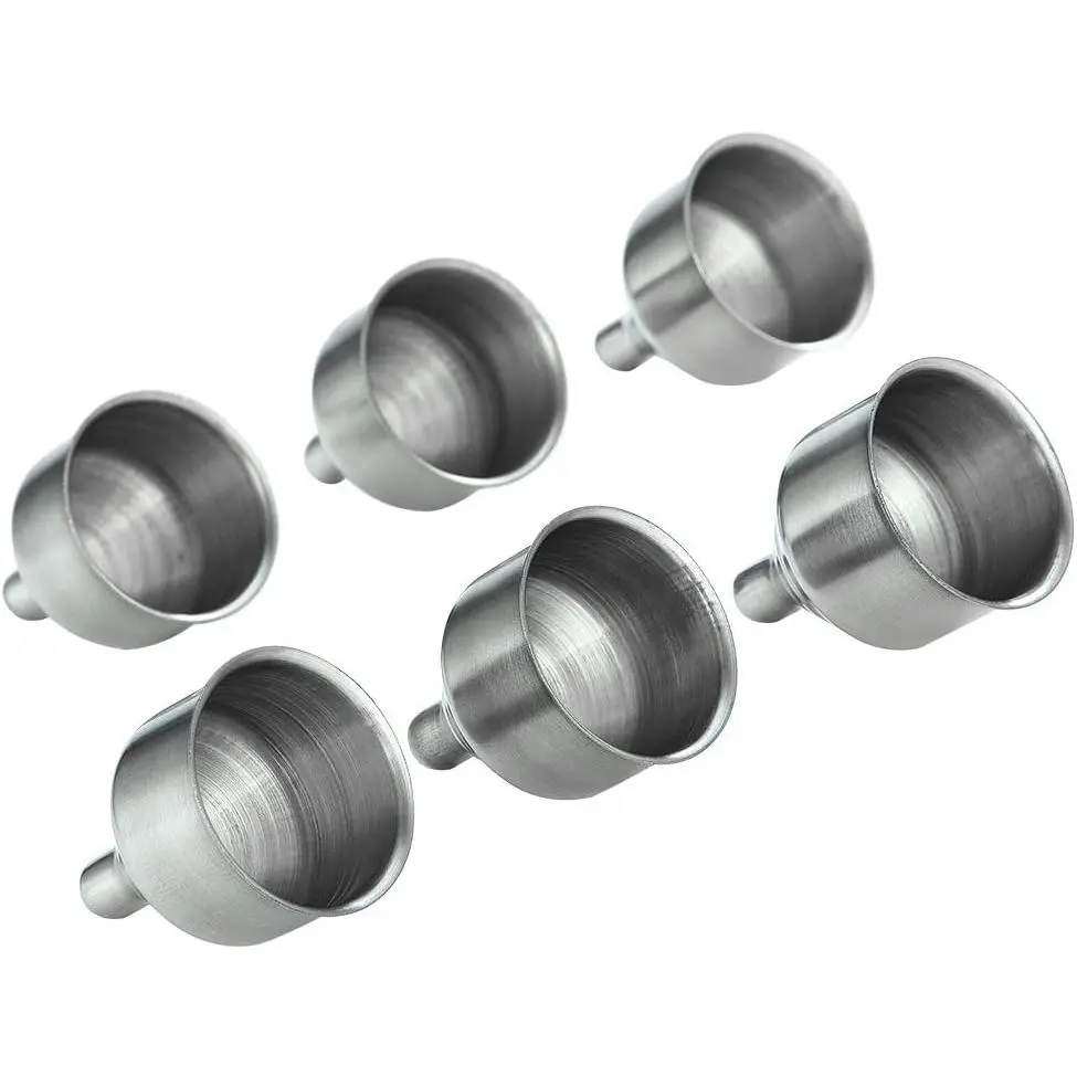 Stainless Steel Flask Funnels Kitchen Utensils Set (6-Piece) - Easy-to-Use Utensils for Flask, Oil Pouring Tasks, Bottle
