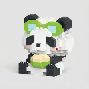 Cute Panda Building Blocks Set, Perfect Gift for Husband Boyfriend Birthday Halloween Christmas, Collectible Decorative Living Room Toy
