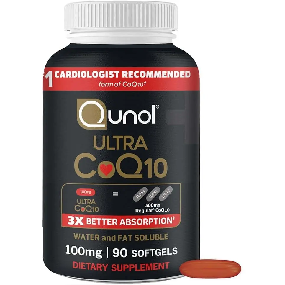 Qunol Ultra CoQ10 High Absorption Antioxidant Vitamin 100mg Softgel Capsules - 90-Count Bottle, 3-Month Supply, Energy Boost Nutritional Healthcare Supplement, Softgels Antioxidants Nutritional Supplements