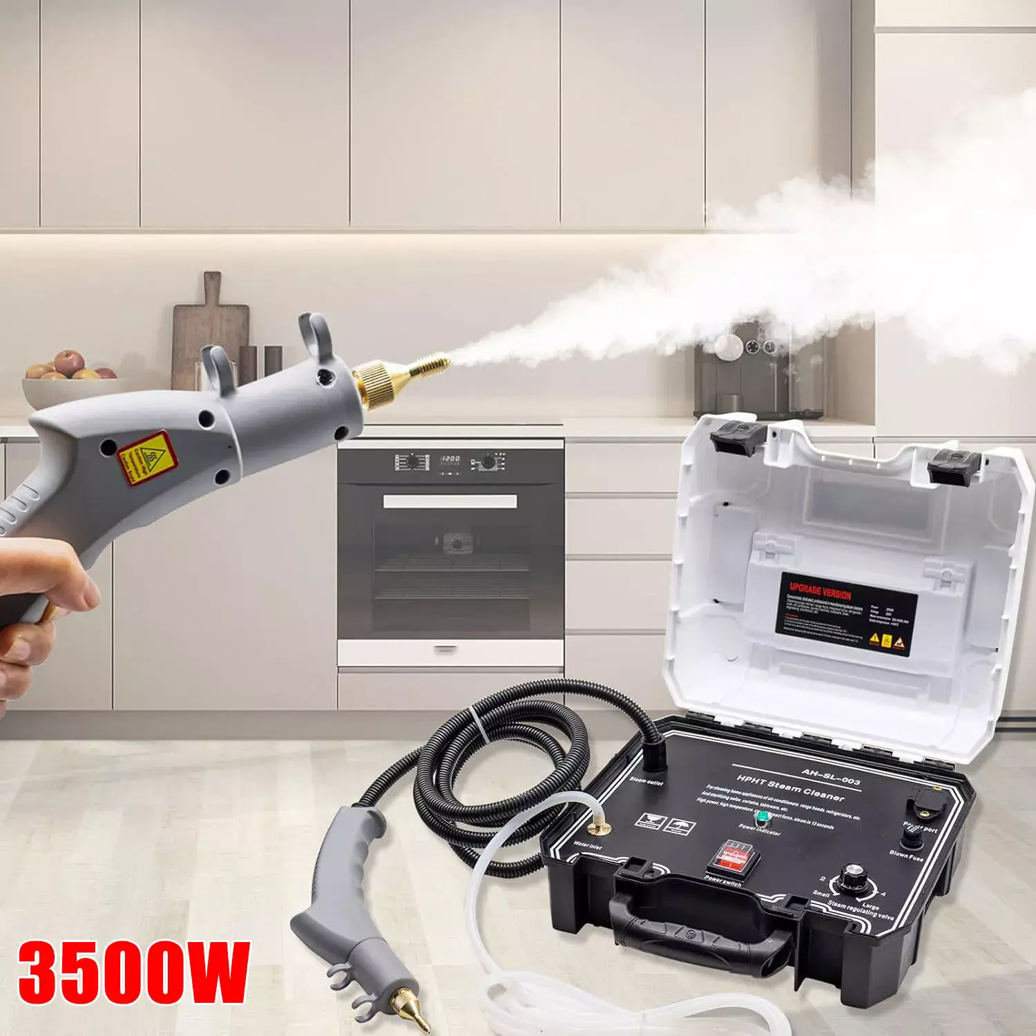 Steam Cleaner With High Pressure Steam,  7 Accessories Detachable ， Heavy Duty Chemical-Free Deep Cleaning for House, Kitchen, Bathroom, Car, BBQ Grill, Upholstery, Multi-Purpose Cleaning Steamer