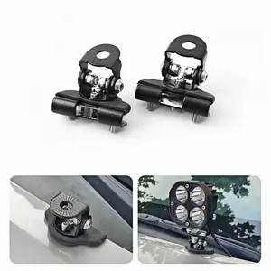 Universal Engine Hood Clamp Side Mount Bracket, Adjustable Pillar Hood Mount Holder for LED Work Light, Spot Light Offroad Driving Lamp, Heavy Duty Car Engine Hood Edge Installation Support Bracket for Truck SUV ATV Off Road Vehicle Accessories switch