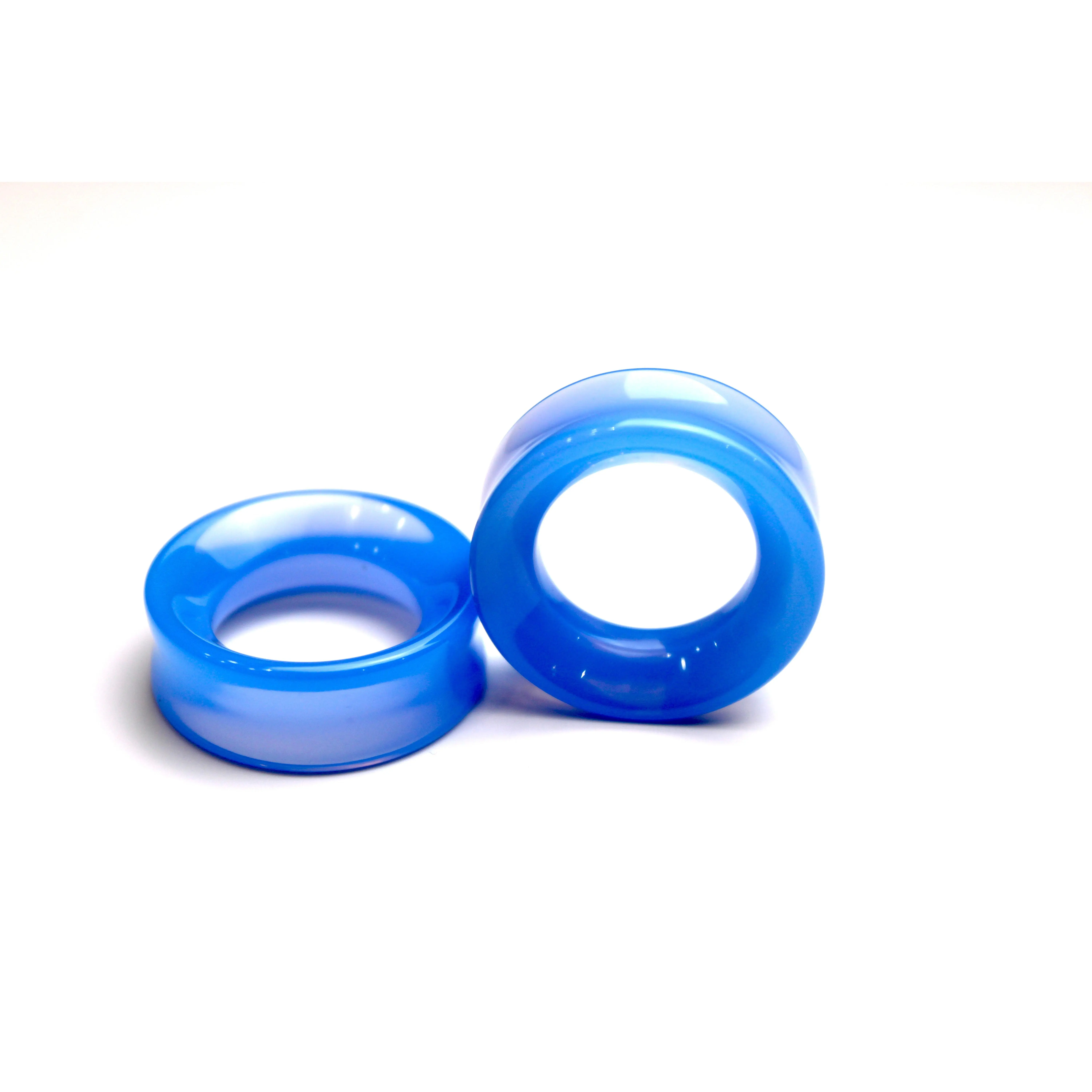 Cobalt Blue Double Flare Tunnels Jewelry for Stretched Ears