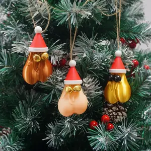 3D Ballsack Christmas Bell Ornament - Ugly Nutsack Ornaments for Adults - Prank Christmas Hanging Ornament- Funny Gag Jokes|Christmas Decorations,Novel Christmas Tree Ornament|Novelty Gifts for Christmas