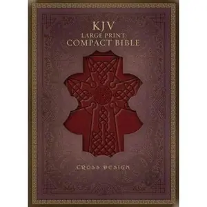 USED-Large Print Compact Bible-KJV-Cross Design (Unknown)