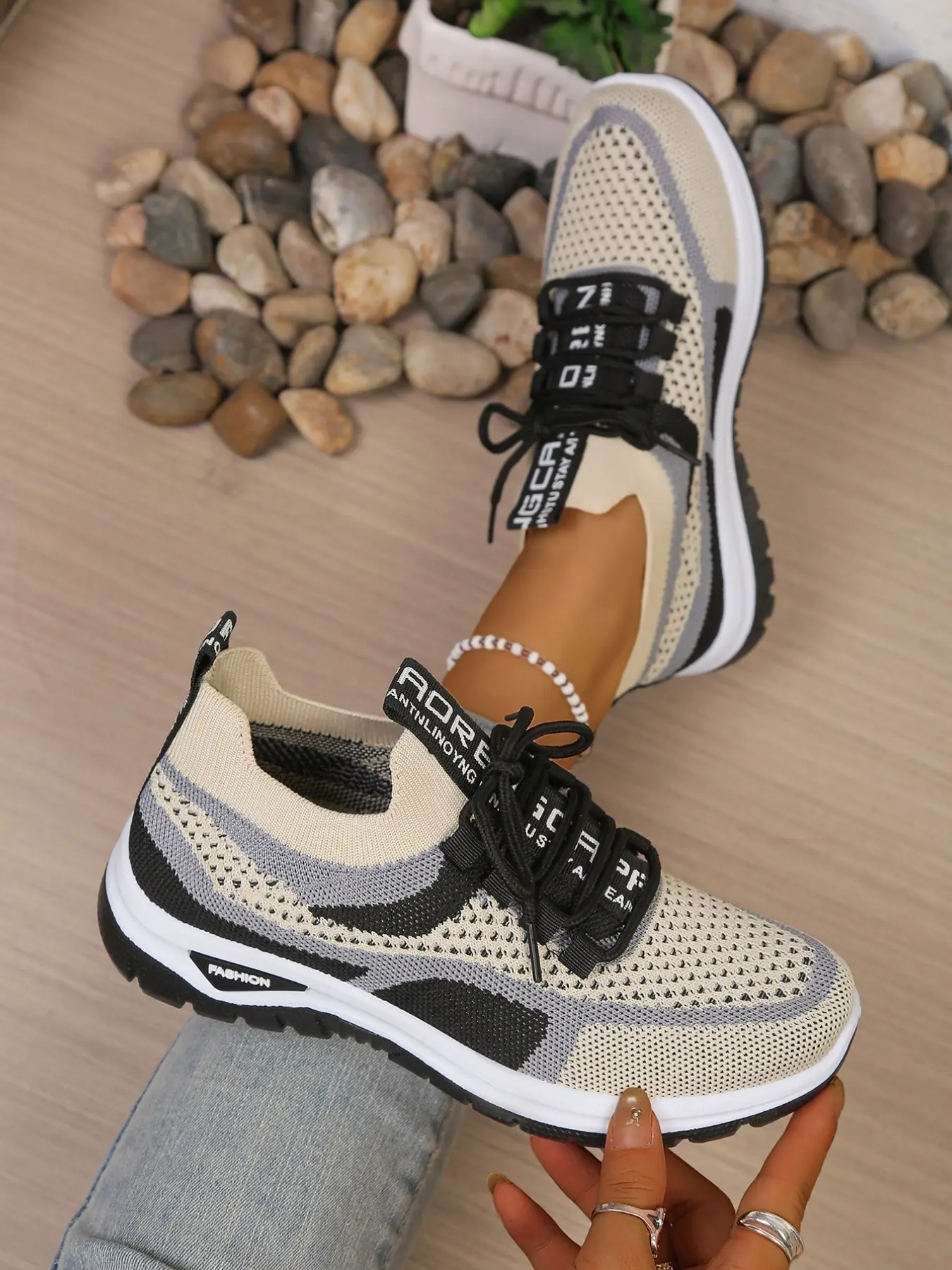 Women's Breathable Slip-On Sneakers, Workout Sneakers, Lightweight Comfortable Running Shoes, Athletic Running Trainers, Soft Sole Anti-Slip Shock Absorption, Casual Summer Training Shoes