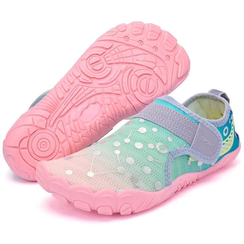Kids' Barefoot Fit Watershoes - Quick-Dry Fabric, Non-Slip Velcro, Less Than Ankle, All Seasons Beach Trainers for 6-7 Years Little Kid 11 (Not Applicable) #BackToSchool