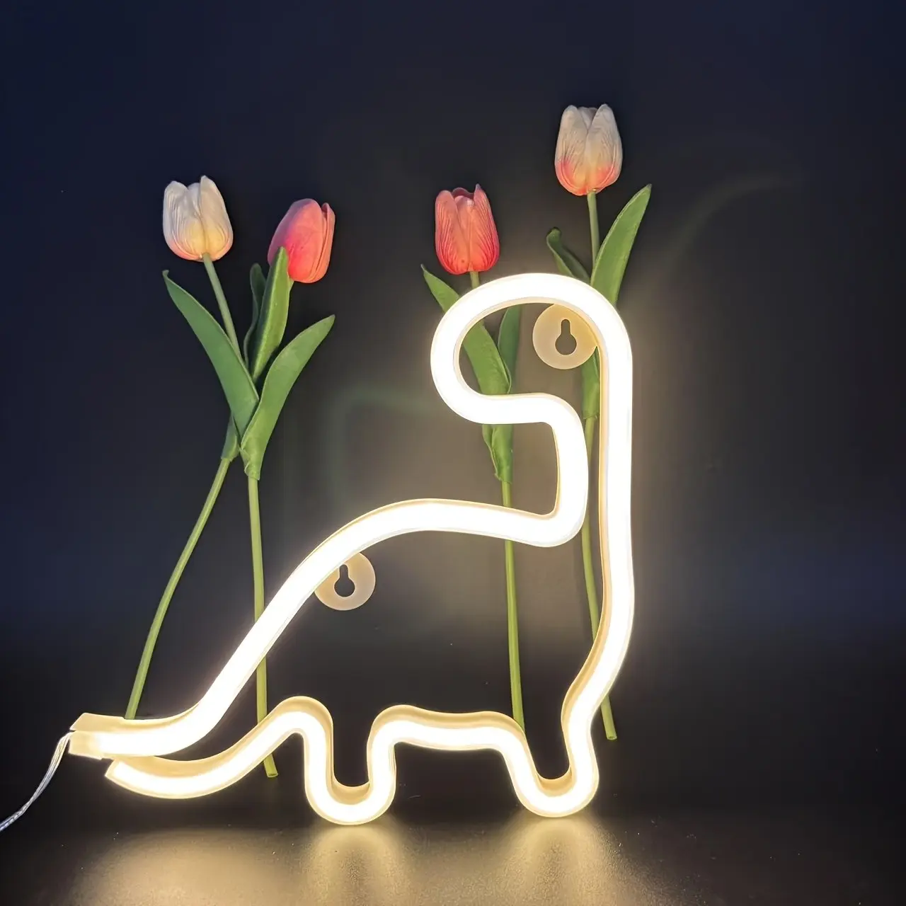 Cute Dinosaur Neon Light, USB or 3 Aa Battery Powered, Includes Hook, Room Decoration, Wall Decor, Home Decor Light, Holiday Party Lighting, Best Gift, Dinosaur Lamp, Decorative Lights, Decorative Lamps