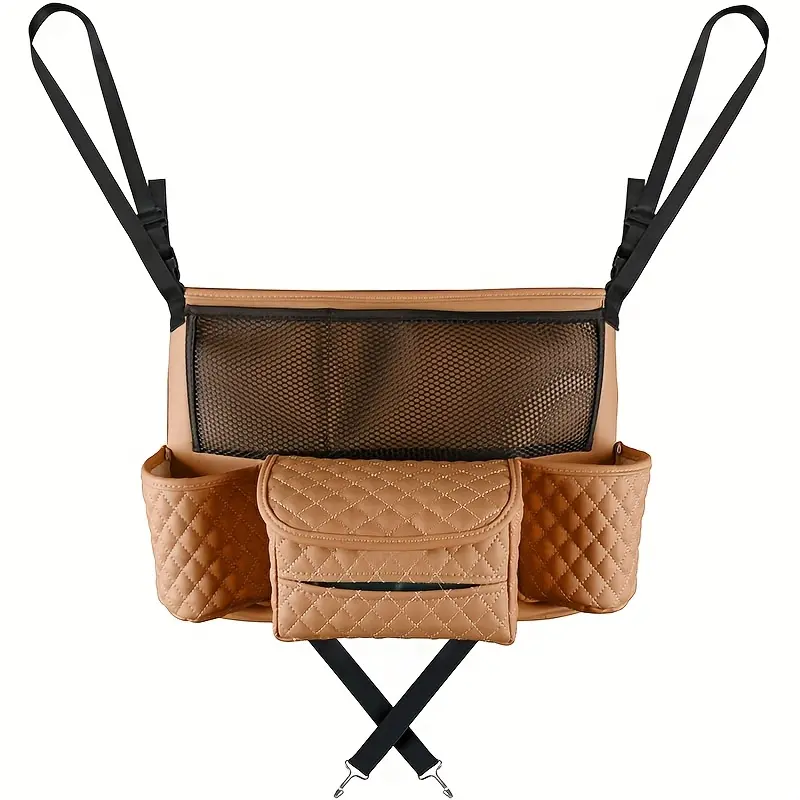 1 car seat back hanging bag, multi-functional hanging tissue and accessory storage bag, with a hook decoration car organizer, Automotive Decorative Accessories