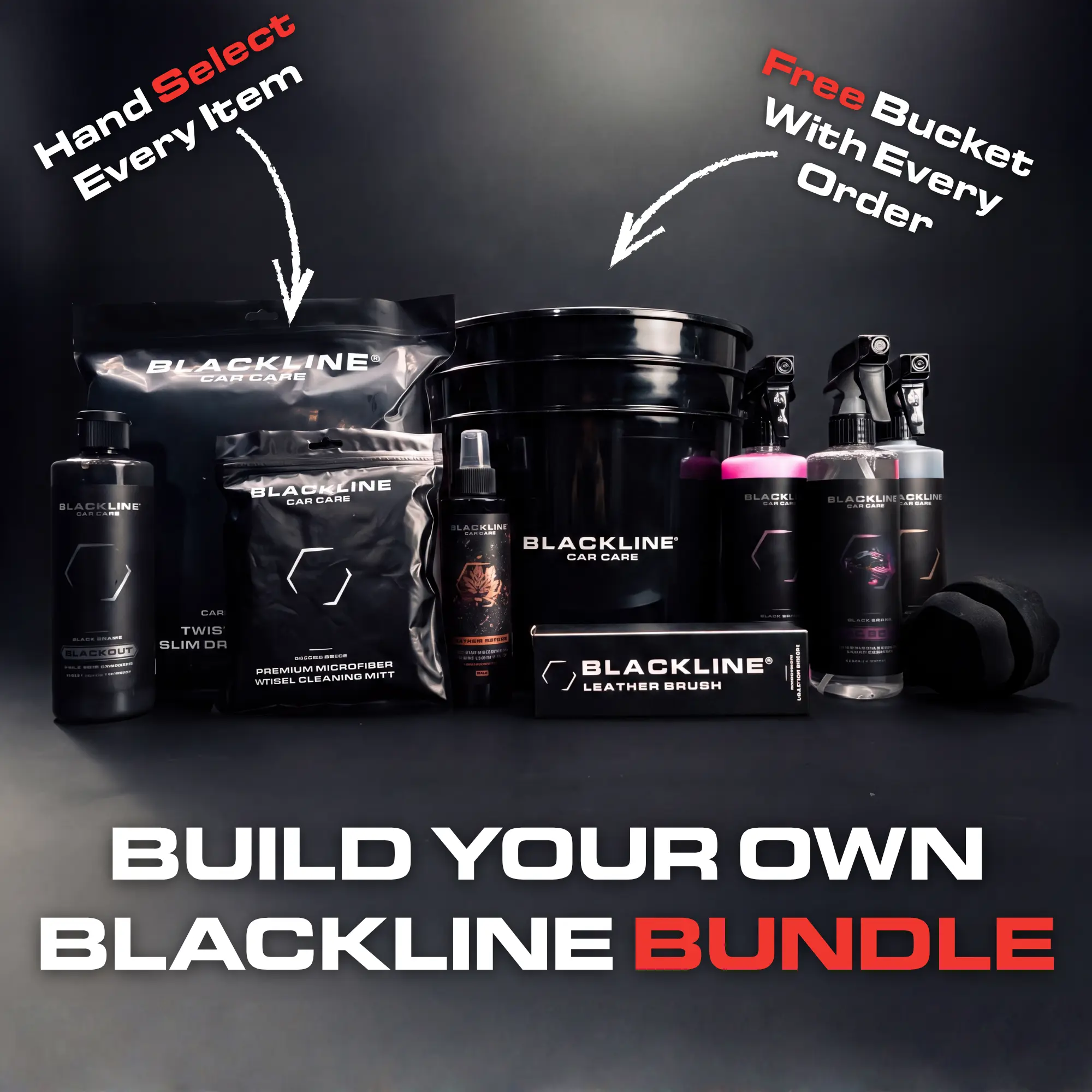 BLACKLINE BYOB | Build Your Own Bundle | Drying Towel, Foam Cannon & Chemical Combos | Custom Car Detailing Kit