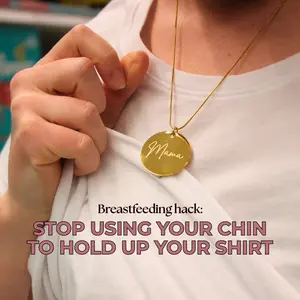 Mama’s Mate Breastfeeding Shirt Clip | Hands Free Necklace Holder for Nursing & Pumping Mom