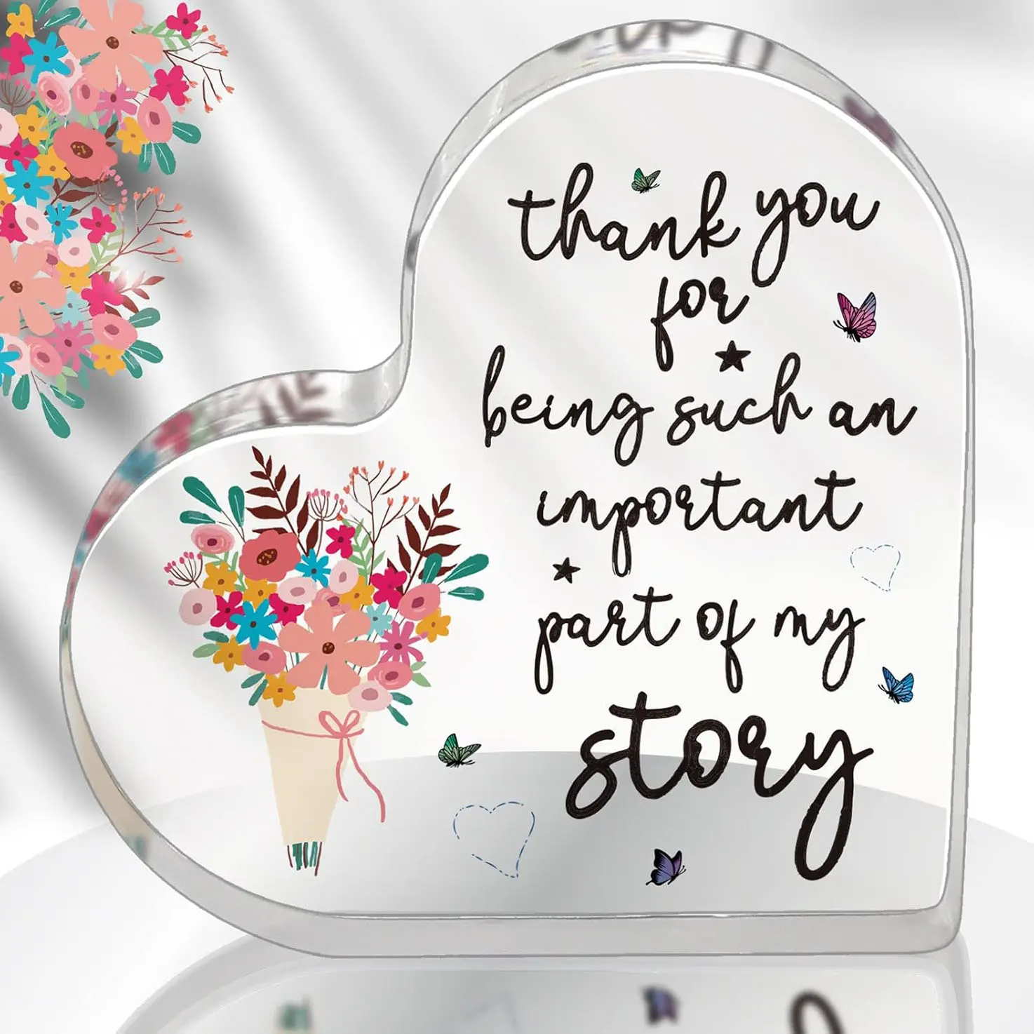 Christmas Appreciation gifts for Women Friends Teachers Mentor Guidance Coach Coworker Boss, Thank You Thanksgiving Day Teacher Appreciation Week Teachers Day present Acrylic heart plaque