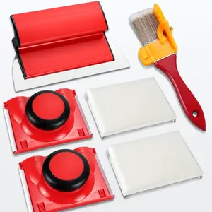 Pro Paint Edger Tool Set with 25cm Scraper, Edge Trimmer & Wood Handle Brush for Home Renovation, Effortlessly Smooths Large Wall Surfaces