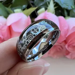 Gear Wheel Ring Fashion Design Jewelry Love Girlfriend Boyfriend Souvenir Valentine Father Mother Anniversary Engagement Wedding New Year Christmas Halloween Birthday Gift