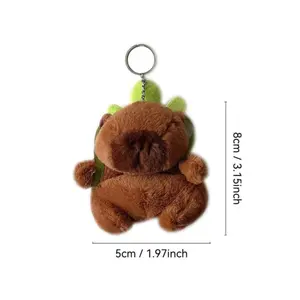 Cute Capybara Earphone Bag Shockproof Cartoon Bluetooth Earbuds Case Plush Gift Keychain Audio Dustproof Durable Headset Protector