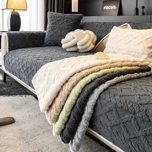 sofa cover 1pc sofa cushion for all seasons, thickened plush, delicate and soft, suitable for anti slip furniture protection in living rooms, bedrooms and offices, pet friendly