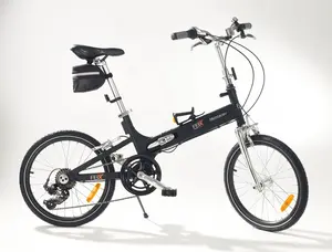 LTL Home Products LFB20BK 20 in. FBX Monterey Folding Bike with 7-Speed Shimano Gear Box & Carrying Case, Black
