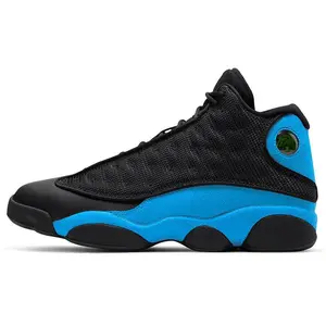 nike Jordan Air Jordan 13 Black UNC Mid-Top Retro Basketball Shoes for Men in Black and Blue