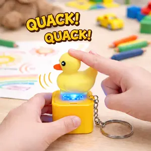 Loud Quacking Duck Fidget Keychain  | Tactile Stress Relief Toy