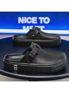 These men’s platform clogs blend minimalist style with chunky, retro vibes. The adjustable buckle strap and waterproof EVA upper make them perfect for streetwear and casual outings.
