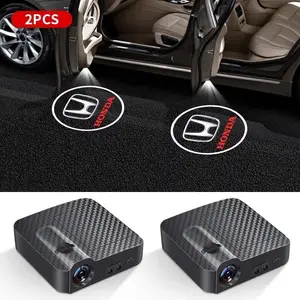 【TikTokShopBlackFriday Free Shipping 】No-Drill Courtesy Logo Lamp for Honda, Tesla, Toyota, Ford & More | Ultra-Bright, Battery-Powered,2Pcs Wireless LED Car Door Projector Welcome Light –