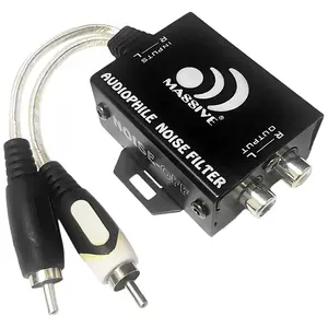 Massive Audio Noise-Off 2-Channel Ground Loop Isolator Preamp Noise Filter for Radio RCA Cables with 1.3 dB Gain
