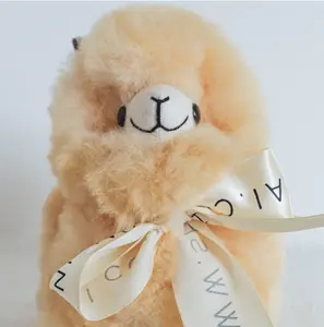 Small boho beige llama plushie -Unique Beige llama figurine for office/home/nursery decor