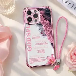 Pink Ocean Aesthetics Phone Shell Christian Psalms 4:19 60:22 4:13 3:5-6 GOD Plan for iPhone 17 16 15 14 13 12 11 Pro Max Plus Air Galaxy S26 S25 S24 S23 S22 S21 Ultra Plus FE Matte Finish Anti Drop Bumper Religious Birthday Gift For Her