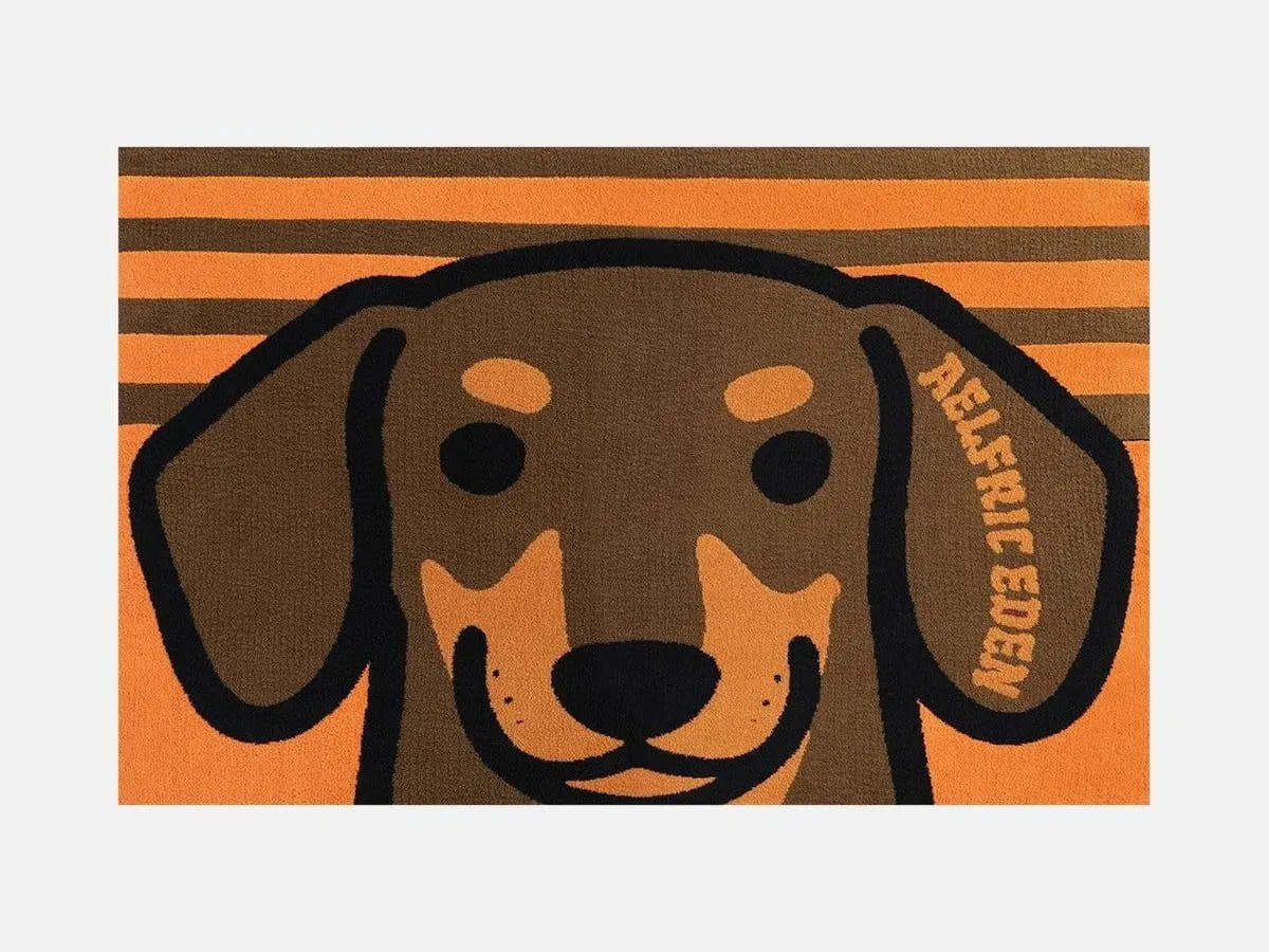 Aelfric Eden Christmas Cartoon Dog Half-Plush Blanket, Cozy Throw Blanket, Soft Breathable Bedding Throw, Soft Breathable Blanket