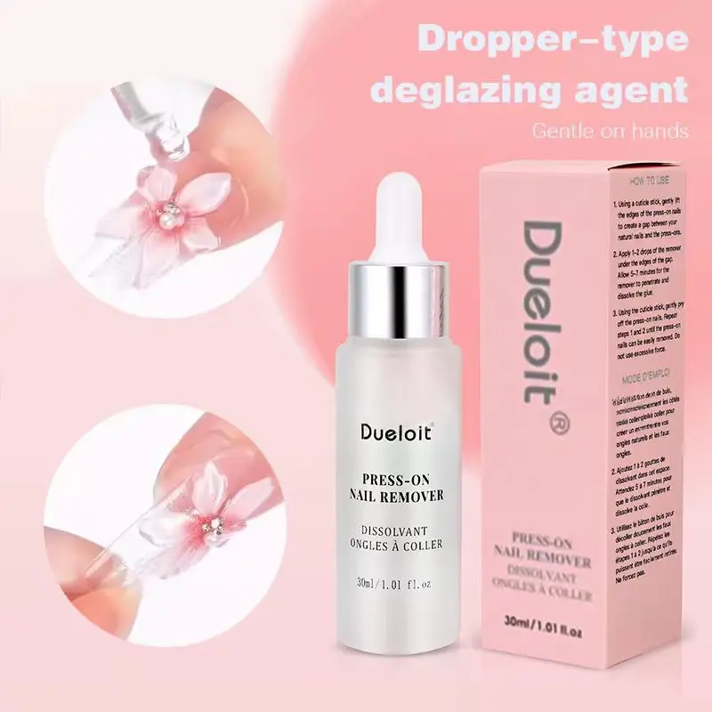 Nail Gel Remover, Nail Glue Remover, Fast Dissolving with Drip Tip Design, Easily Removes False Nails, Suitable for Tip Nails, Rapidly Dissolves Gel for Acrylic and Patch False Nails, Press On Nail Glue Remover