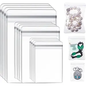 【RayRayDIY】100 Pcs DIY Packing BagClabby Clear Pvc Jewelry Bags Plastic Transparent Jewelry Rings Earrings Packing Storage Pouch Anti Tarnish Zip Lock Bags for Holding Jewelries, bracelet making kit